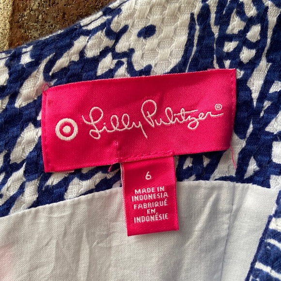 Lilly Pulitzer for Target Blue and White Floral Mini Dress - Picture 2 of 6